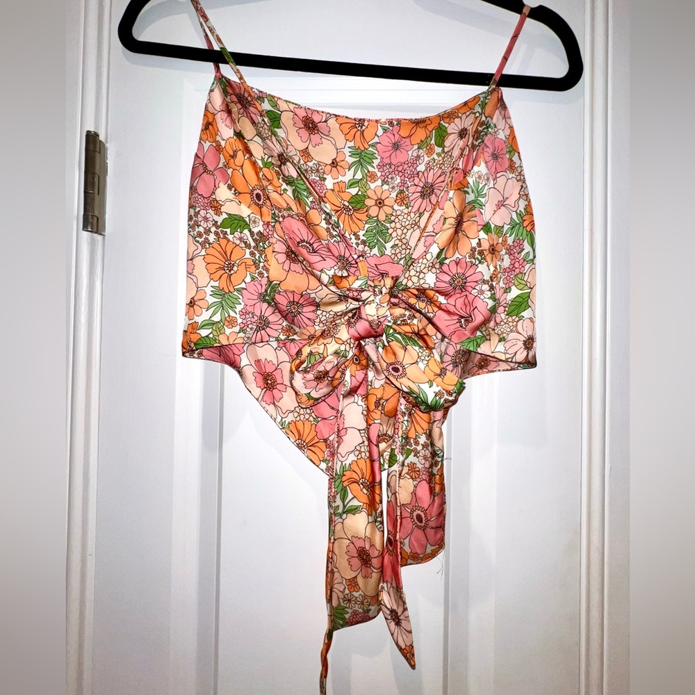 Gianni Bini Floral Scarf Cathy Blouse XL NWOT - Picture 6 of 6